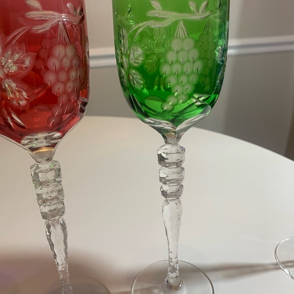 Set of 6 stunning beautiful crystal wine goblets made by AJKA Magda’s Pride. - Picture 3 of 9